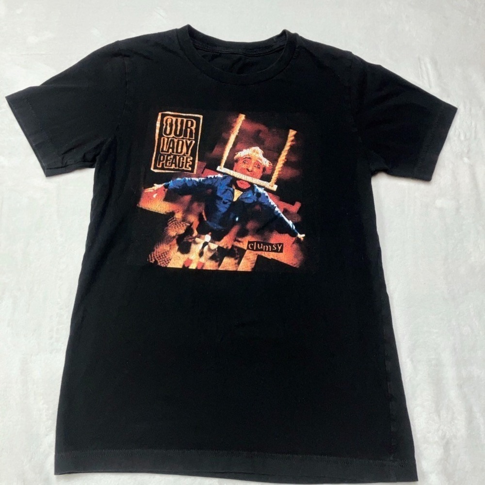 Our Lady Peace Clumsy T-Shirt Band Tee Graphic Alt Rock Merch 90s‎ 00s Y2K